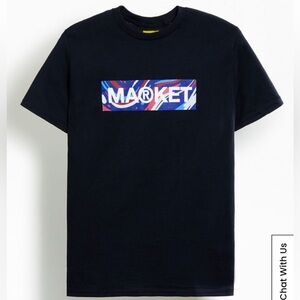 MARKET PACSUN Black Graphic T-Shirt Tee Mens Medium, XL, New